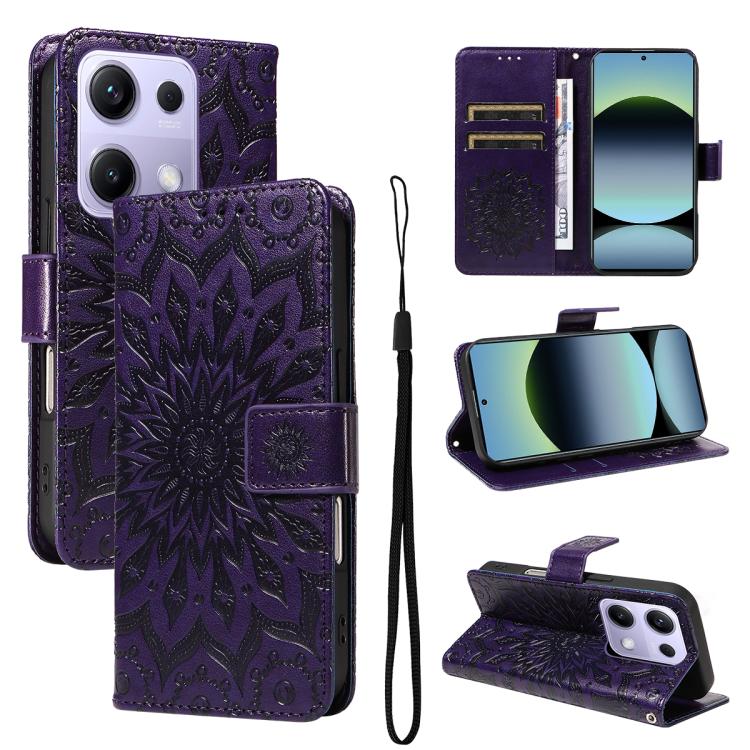 Embossed Sunflower Pattern Flip Leather Phone Case, For Redmi K90 Pro Max/Poco F8 Ultra, For Redmi K90 / Poco F8 Pro, For Redmi 15C 5G/4G EU 173mm/Poco C85 5G, For Redmi 15 5G Global / 15 4G SEA 169.5mm, For Redmi 15 5G / 4G EU 171mm                   ...
