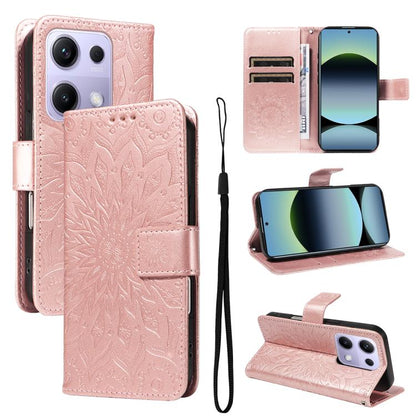 Embossed Sunflower Pattern Flip Leather Phone Case, For Redmi K90 Pro Max/Poco F8 Ultra, For Redmi K90 / Poco F8 Pro, For Redmi 15C 5G/4G EU 173mm/Poco C85 5G, For Redmi 15 5G Global / 15 4G SEA 169.5mm, For Redmi 15 5G / 4G EU 171mm                   ...