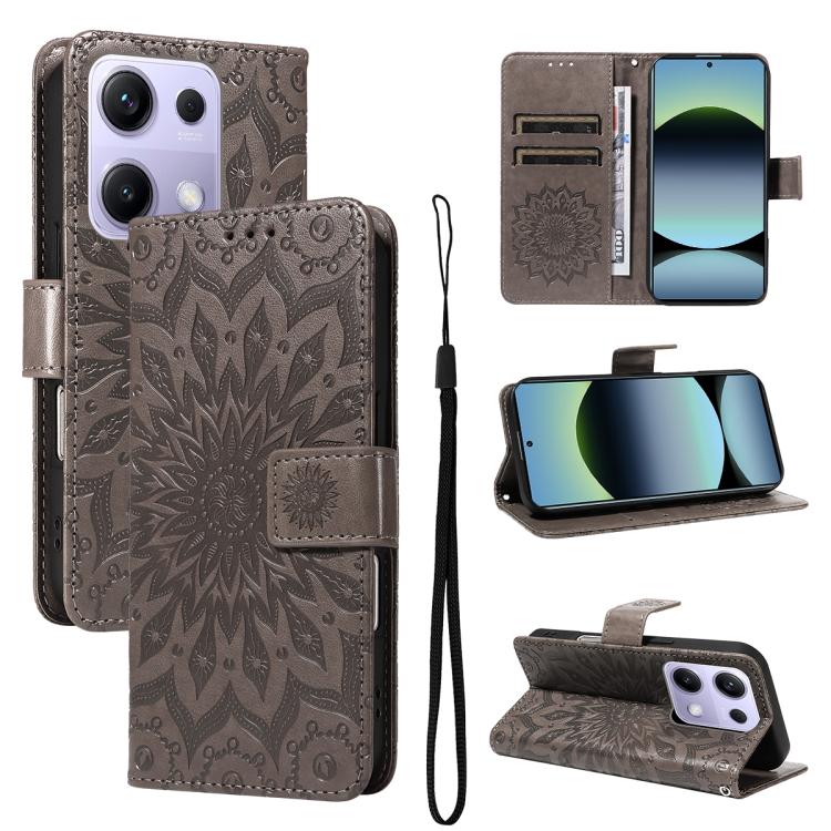 Embossed Sunflower Pattern Flip Leather Phone Case, For Redmi K90 Pro Max/Poco F8 Ultra, For Redmi K90 / Poco F8 Pro, For Redmi 15C 5G/4G EU 173mm/Poco C85 5G, For Redmi 15 5G Global / 15 4G SEA 169.5mm, For Redmi 15 5G / 4G EU 171mm                   ...