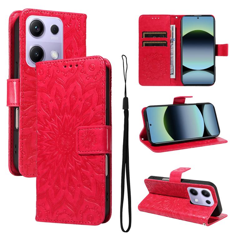 Embossed Sunflower Pattern Flip Leather Phone Case, For Redmi K90 Pro Max/Poco F8 Ultra, For Redmi K90 / Poco F8 Pro, For Redmi 15C 5G/4G EU 173mm/Poco C85 5G, For Redmi 15 5G Global / 15 4G SEA 169.5mm, For Redmi 15 5G / 4G EU 171mm                   ...