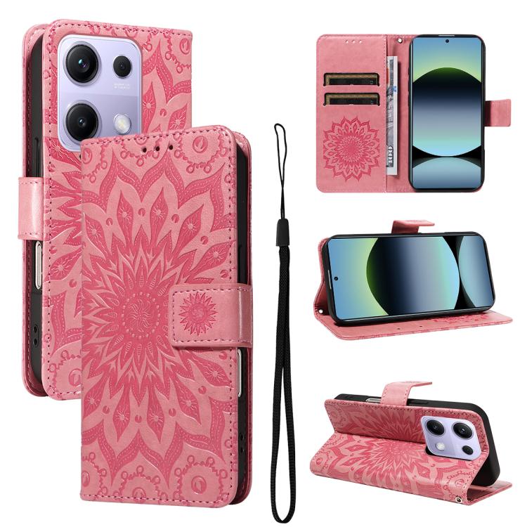 Embossed Sunflower Pattern Flip Leather Phone Case, For Redmi K90 Pro Max/Poco F8 Ultra, For Redmi K90 / Poco F8 Pro, For Redmi 15C 5G/4G EU 173mm/Poco C85 5G, For Redmi 15 5G Global / 15 4G SEA 169.5mm, For Redmi 15 5G / 4G EU 171mm                   ...