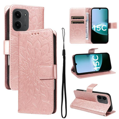 Embossed Sunflower Pattern Flip Leather Phone Case, For Redmi K90 Pro Max/Poco F8 Ultra, For Redmi K90 / Poco F8 Pro, For Redmi 15C 5G/4G EU 173mm/Poco C85 5G, For Redmi 15 5G Global / 15 4G SEA 169.5mm, For Redmi 15 5G / 4G EU 171mm                   ...