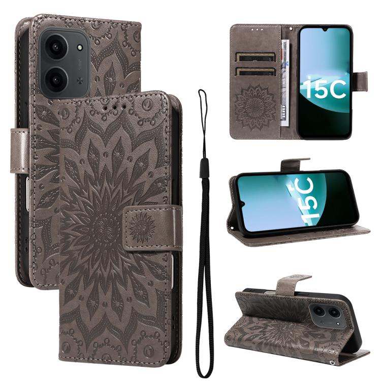 Embossed Sunflower Pattern Flip Leather Phone Case, For Redmi K90 Pro Max/Poco F8 Ultra, For Redmi K90 / Poco F8 Pro, For Redmi 15C 5G/4G EU 173mm/Poco C85 5G, For Redmi 15 5G Global / 15 4G SEA 169.5mm, For Redmi 15 5G / 4G EU 171mm                   ...