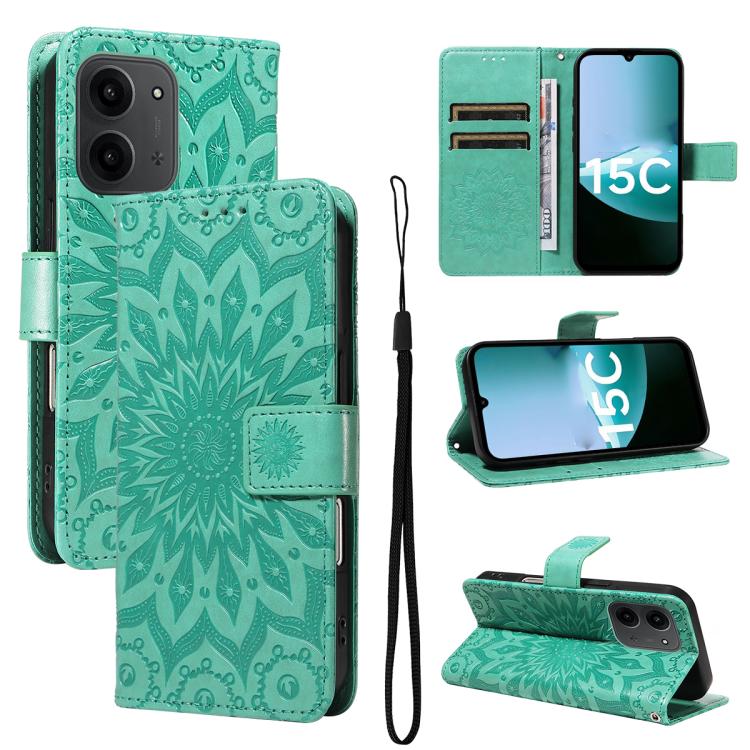 Embossed Sunflower Pattern Flip Leather Phone Case, For Redmi K90 Pro Max/Poco F8 Ultra, For Redmi K90 / Poco F8 Pro, For Redmi 15C 5G/4G EU 173mm/Poco C85 5G, For Redmi 15 5G Global / 15 4G SEA 169.5mm, For Redmi 15 5G / 4G EU 171mm                   ...