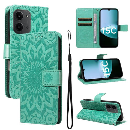 Embossed Sunflower Pattern Flip Leather Phone Case, For Redmi K90 Pro Max/Poco F8 Ultra, For Redmi K90 / Poco F8 Pro, For Redmi 15C 5G/4G EU 173mm/Poco C85 5G, For Redmi 15 5G Global / 15 4G SEA 169.5mm, For Redmi 15 5G / 4G EU 171mm                   ...