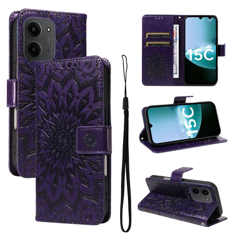 Embossed Sunflower Pattern Flip Leather Phone Case, For Redmi K90 Pro Max/Poco F8 Ultra, For Redmi K90 / Poco F8 Pro, For Redmi 15C 5G/4G EU 173mm/Poco C85 5G, For Redmi 15 5G Global / 15 4G SEA 169.5mm, For Redmi 15 5G / 4G EU 171mm                   ...