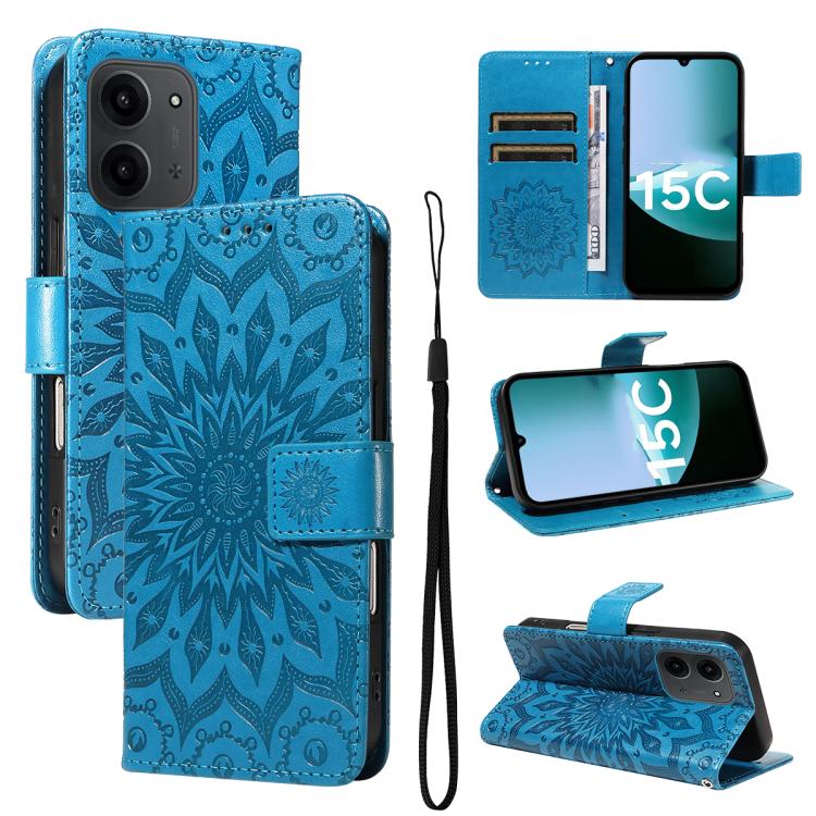 Embossed Sunflower Pattern Flip Leather Phone Case, For Redmi K90 Pro Max/Poco F8 Ultra, For Redmi K90 / Poco F8 Pro, For Redmi 15C 5G/4G EU 173mm/Poco C85 5G, For Redmi 15 5G Global / 15 4G SEA 169.5mm, For Redmi 15 5G / 4G EU 171mm                   ...