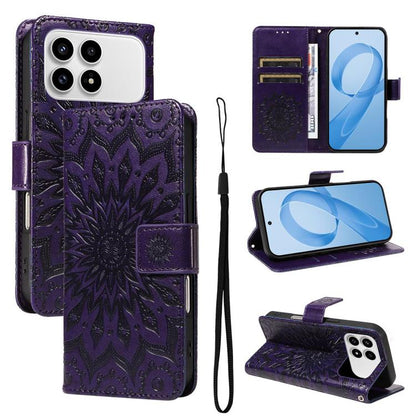 Embossed Sunflower Pattern Flip Leather Phone Case, For Redmi K90 Pro Max/Poco F8 Ultra, For Redmi K90 / Poco F8 Pro, For Redmi 15C 5G/4G EU 173mm/Poco C85 5G, For Redmi 15 5G Global / 15 4G SEA 169.5mm, For Redmi 15 5G / 4G EU 171mm                   ...