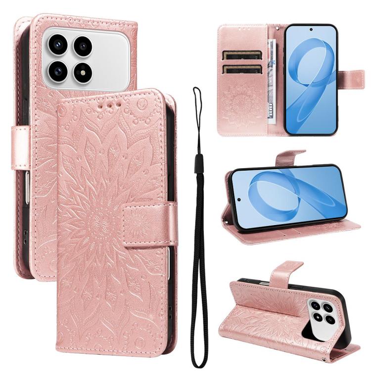 Embossed Sunflower Pattern Flip Leather Phone Case, For Redmi K90 Pro Max/Poco F8 Ultra, For Redmi K90 / Poco F8 Pro, For Redmi 15C 5G/4G EU 173mm/Poco C85 5G, For Redmi 15 5G Global / 15 4G SEA 169.5mm, For Redmi 15 5G / 4G EU 171mm                   ...