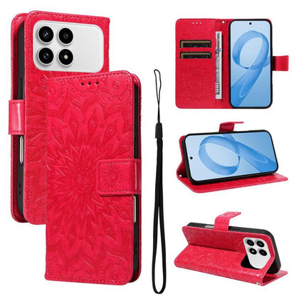 Embossed Sunflower Pattern Flip Leather Phone Case, For Redmi K90 Pro Max/Poco F8 Ultra, For Redmi K90 / Poco F8 Pro, For Redmi 15C 5G/4G EU 173mm/Poco C85 5G, For Redmi 15 5G Global / 15 4G SEA 169.5mm, For Redmi 15 5G / 4G EU 171mm                   ...