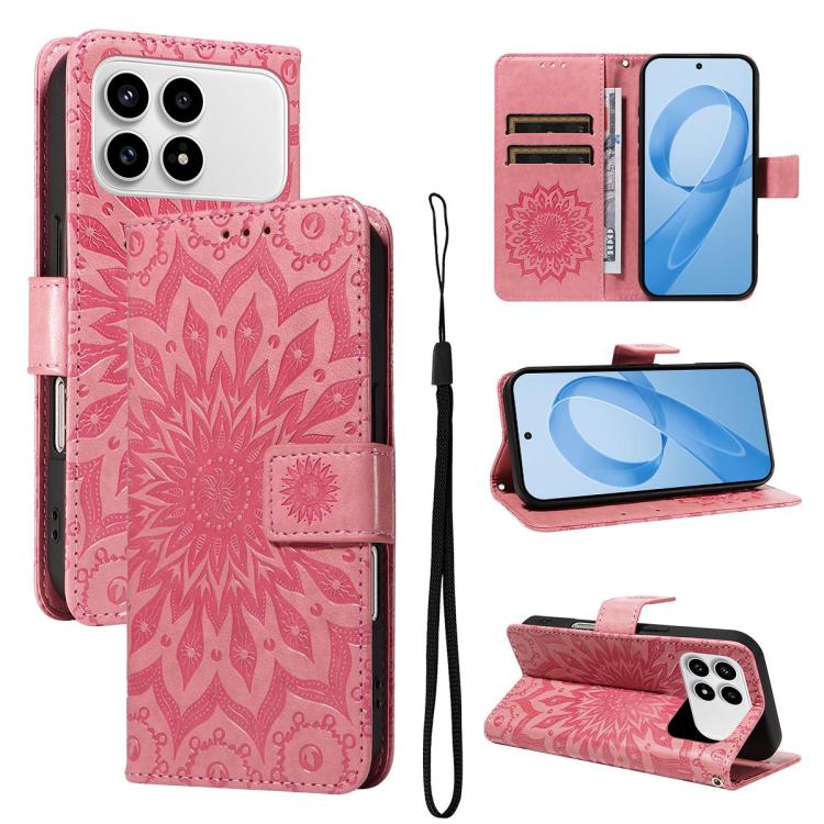Embossed Sunflower Pattern Flip Leather Phone Case, For Redmi K90 Pro Max/Poco F8 Ultra, For Redmi K90 / Poco F8 Pro, For Redmi 15C 5G/4G EU 173mm/Poco C85 5G, For Redmi 15 5G Global / 15 4G SEA 169.5mm, For Redmi 15 5G / 4G EU 171mm                   ...
