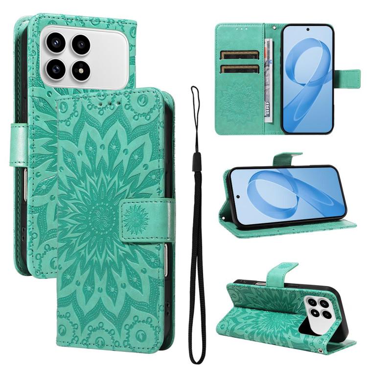 Embossed Sunflower Pattern Flip Leather Phone Case, For Redmi K90 Pro Max/Poco F8 Ultra, For Redmi K90 / Poco F8 Pro, For Redmi 15C 5G/4G EU 173mm/Poco C85 5G, For Redmi 15 5G Global / 15 4G SEA 169.5mm, For Redmi 15 5G / 4G EU 171mm                   ...