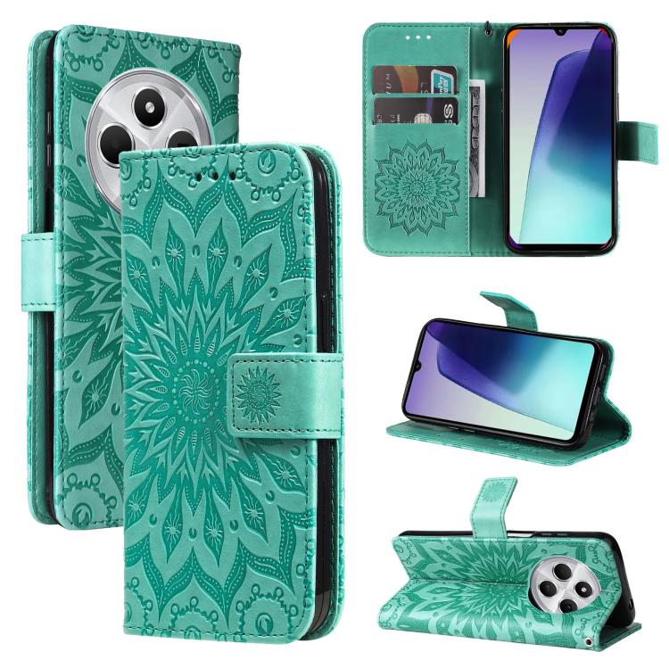 Embossed Sunflower Pattern Flip Leather Phone Case, For Redmi 17C/14C 4G/A4 5G/Poco C75 5G, For Redmi K90 Pro Max/Poco F8 Ultra, For Redmi K90 / Poco F8 Pro, For Redmi 15C 5G/4G EU 173mm/Poco C85 5G, For Redmi 15 5G Global / 15 4G SEA 169.5mm          ...