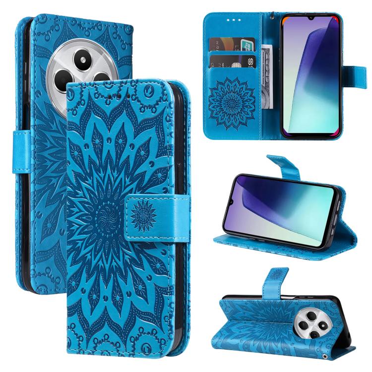 Embossed Sunflower Pattern Flip Leather Phone Case, For Redmi 17C/14C 4G/A4 5G/Poco C75 5G, For Redmi K90 Pro Max/Poco F8 Ultra, For Redmi K90 / Poco F8 Pro, For Redmi 15C 5G/4G EU 173mm/Poco C85 5G, For Redmi 15 5G Global / 15 4G SEA 169.5mm          ...