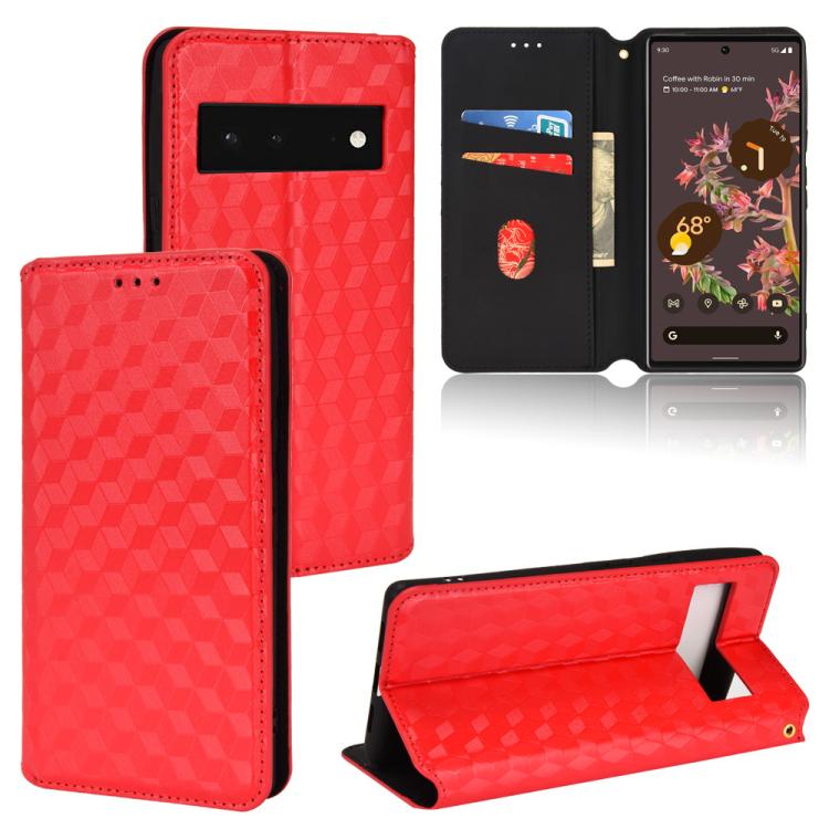 Cubic Grid Texture Flip Leather Phone Case, For Google Pixel 10a, For Google Pixel 10 Pro XL, For Google Pixel 10 / Pixel 10 Pro, For Google Pixel 9a, For Google Pixel 9 Pro XL, For Google Pixel 9 / Pixel 9 Pro, For Google Pixel 8a, For Google Pixel 8 ...