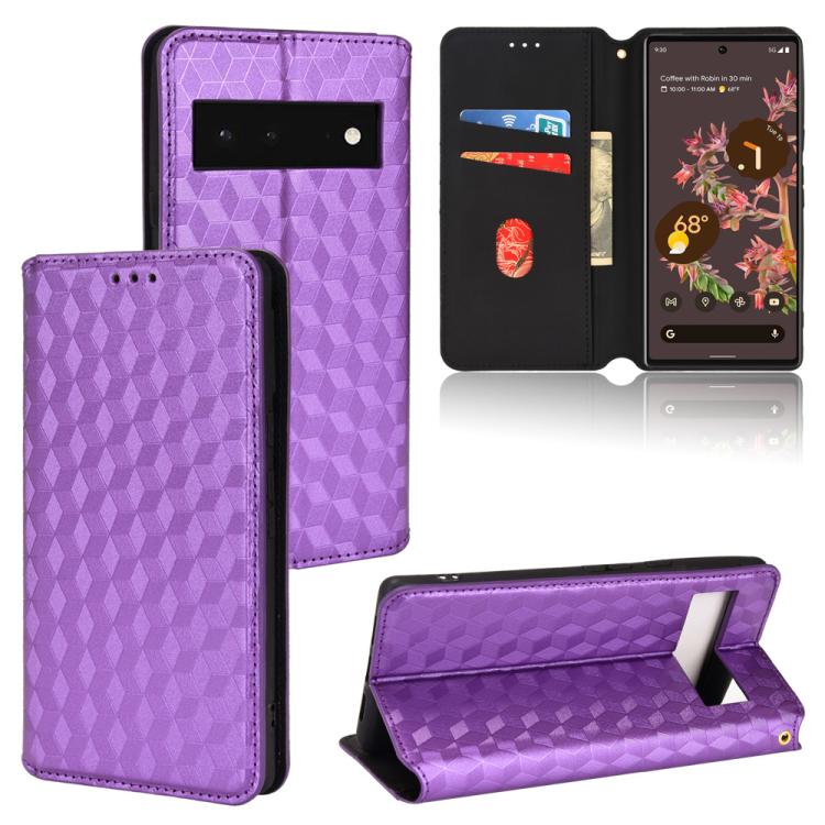 Cubic Grid Texture Flip Leather Phone Case, For Google Pixel 10a, For Google Pixel 10 Pro XL, For Google Pixel 10 / Pixel 10 Pro, For Google Pixel 9a, For Google Pixel 9 Pro XL, For Google Pixel 9 / Pixel 9 Pro, For Google Pixel 8a, For Google Pixel 8 ...