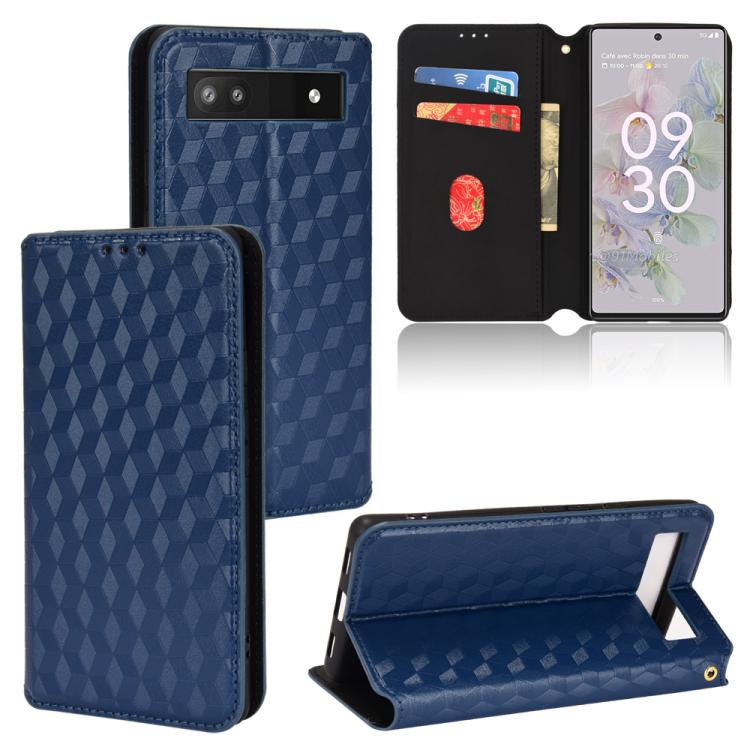 Cubic Grid Texture Flip Leather Phone Case, For Google Pixel 10a, For Google Pixel 10 Pro XL, For Google Pixel 10 / Pixel 10 Pro, For Google Pixel 9a, For Google Pixel 9 Pro XL, For Google Pixel 9 / Pixel 9 Pro, For Google Pixel 8a, For Google Pixel 8 ...