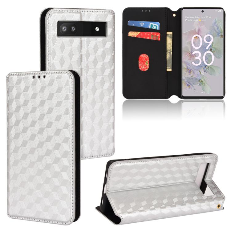Cubic Grid Texture Flip Leather Phone Case, For Google Pixel 10a, For Google Pixel 10 Pro XL, For Google Pixel 10 / Pixel 10 Pro, For Google Pixel 9a, For Google Pixel 9 Pro XL, For Google Pixel 9 / Pixel 9 Pro, For Google Pixel 8a, For Google Pixel 8 ...