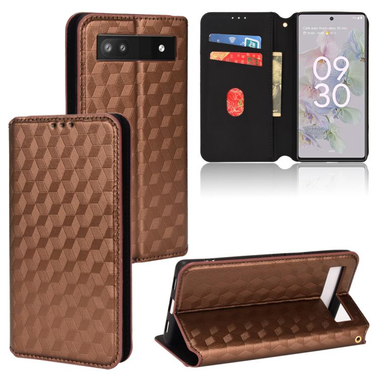 Cubic Grid Texture Flip Leather Phone Case, For Google Pixel 10a, For Google Pixel 10 Pro XL, For Google Pixel 10 / Pixel 10 Pro, For Google Pixel 9a, For Google Pixel 9 Pro XL, For Google Pixel 9 / Pixel 9 Pro, For Google Pixel 8a, For Google Pixel 8 ...