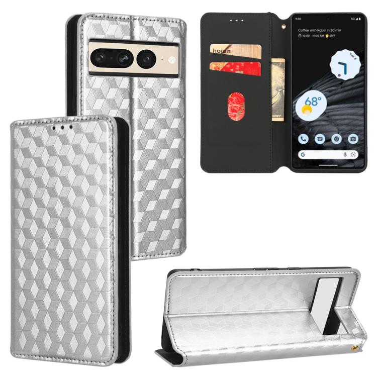 Cubic Grid Texture Flip Leather Phone Case, For Google Pixel 10a, For Google Pixel 10 Pro XL, For Google Pixel 10 / Pixel 10 Pro, For Google Pixel 9a, For Google Pixel 9 Pro XL, For Google Pixel 9 / Pixel 9 Pro, For Google Pixel 8a, For Google Pixel 8 ...
