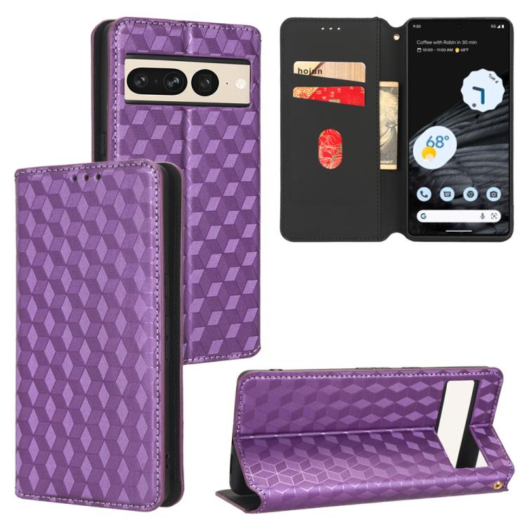 Cubic Grid Texture Flip Leather Phone Case, For Google Pixel 10a, For Google Pixel 10 Pro XL, For Google Pixel 10 / Pixel 10 Pro, For Google Pixel 9a, For Google Pixel 9 Pro XL, For Google Pixel 9 / Pixel 9 Pro, For Google Pixel 8a, For Google Pixel 8 ...