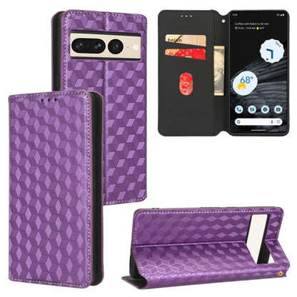 Cubic Grid Texture Flip Leather Phone Case, For Google Pixel 10a, For Google Pixel 10 Pro XL, For Google Pixel 10 / Pixel 10 Pro, For Google Pixel 9a, For Google Pixel 9 Pro XL, For Google Pixel 9 / Pixel 9 Pro, For Google Pixel 8a, For Google Pixel 8 ...