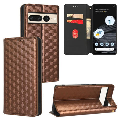 Cubic Grid Texture Flip Leather Phone Case, For Google Pixel 10a, For Google Pixel 10 Pro XL, For Google Pixel 10 / Pixel 10 Pro, For Google Pixel 9a, For Google Pixel 9 Pro XL, For Google Pixel 9 / Pixel 9 Pro, For Google Pixel 8a, For Google Pixel 8 ...
