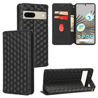 Cubic Grid Texture Flip Leather Phone Case, For Google Pixel 10a, For Google Pixel 10 Pro XL, For Google Pixel 10 / Pixel 10 Pro, For Google Pixel 9a, For Google Pixel 9 Pro XL, For Google Pixel 9 / Pixel 9 Pro, For Google Pixel 8a, For Google Pixel 8 ...