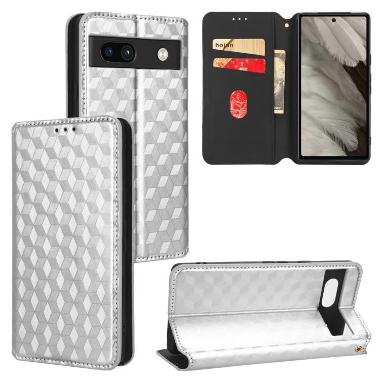 Cubic Grid Texture Flip Leather Phone Case, For Google Pixel 10a, For Google Pixel 10 Pro XL, For Google Pixel 10 / Pixel 10 Pro, For Google Pixel 9a, For Google Pixel 9 Pro XL, For Google Pixel 9 / Pixel 9 Pro, For Google Pixel 8a, For Google Pixel 8 ...