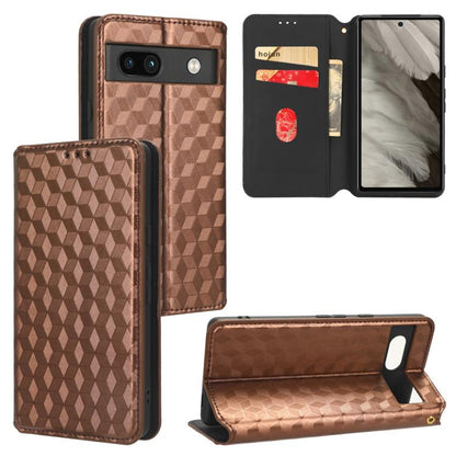 Cubic Grid Texture Flip Leather Phone Case, For Google Pixel 10a, For Google Pixel 10 Pro XL, For Google Pixel 10 / Pixel 10 Pro, For Google Pixel 9a, For Google Pixel 9 Pro XL, For Google Pixel 9 / Pixel 9 Pro, For Google Pixel 8a, For Google Pixel 8 ...