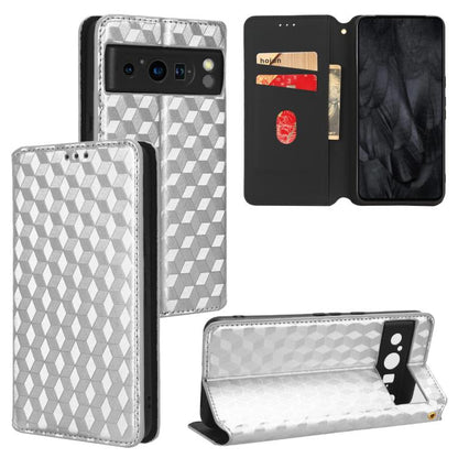 Cubic Grid Texture Flip Leather Phone Case, For Google Pixel 10a, For Google Pixel 10 Pro XL, For Google Pixel 10 / Pixel 10 Pro, For Google Pixel 9a, For Google Pixel 9 Pro XL, For Google Pixel 9 / Pixel 9 Pro, For Google Pixel 8a, For Google Pixel 8 ...