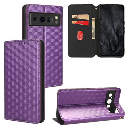 Cubic Grid Texture Flip Leather Phone Case, For Google Pixel 10a, For Google Pixel 10 Pro XL, For Google Pixel 10 / Pixel 10 Pro, For Google Pixel 9a, For Google Pixel 9 Pro XL, For Google Pixel 9 / Pixel 9 Pro, For Google Pixel 8a, For Google Pixel 8 ...