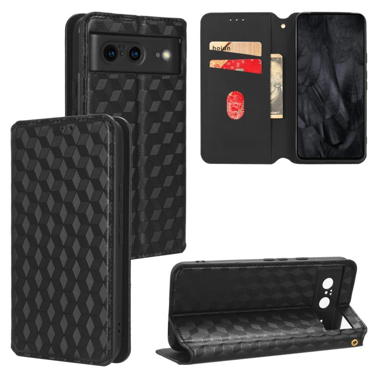 Cubic Grid Texture Flip Leather Phone Case, For Google Pixel 10a, For Google Pixel 10 Pro XL, For Google Pixel 10 / Pixel 10 Pro, For Google Pixel 9a, For Google Pixel 9 Pro XL, For Google Pixel 9 / Pixel 9 Pro, For Google Pixel 8a, For Google Pixel 8 ...