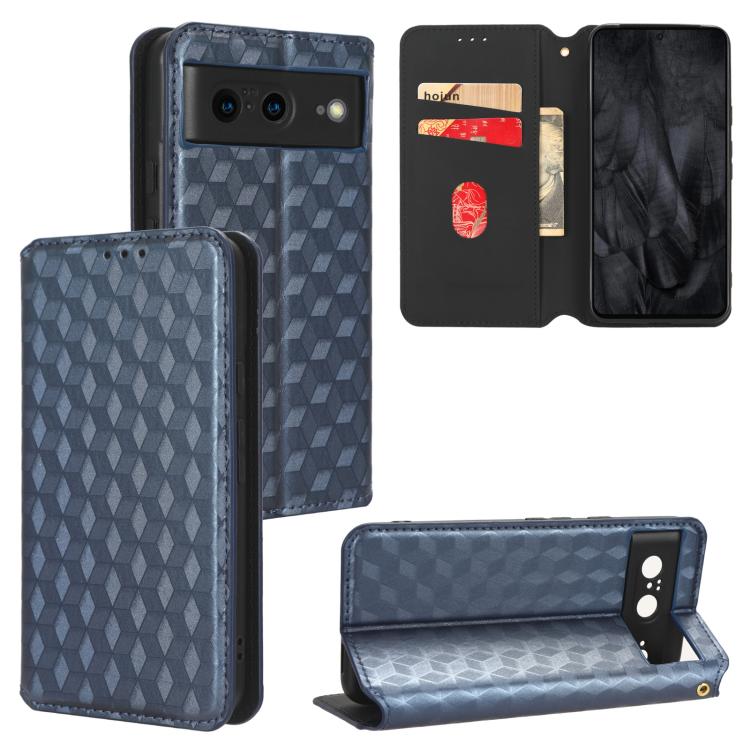 Cubic Grid Texture Flip Leather Phone Case, For Google Pixel 10a, For Google Pixel 10 Pro XL, For Google Pixel 10 / Pixel 10 Pro, For Google Pixel 9a, For Google Pixel 9 Pro XL, For Google Pixel 9 / Pixel 9 Pro, For Google Pixel 8a, For Google Pixel 8 ...