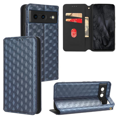Cubic Grid Texture Flip Leather Phone Case, For Google Pixel 10a, For Google Pixel 10 Pro XL, For Google Pixel 10 / Pixel 10 Pro, For Google Pixel 9a, For Google Pixel 9 Pro XL, For Google Pixel 9 / Pixel 9 Pro, For Google Pixel 8a, For Google Pixel 8 ...