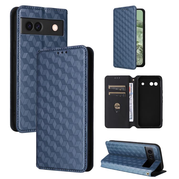 Cubic Grid Texture Flip Leather Phone Case, For Google Pixel 10a, For Google Pixel 10 Pro XL, For Google Pixel 10 / Pixel 10 Pro, For Google Pixel 9a, For Google Pixel 9 Pro XL, For Google Pixel 9 / Pixel 9 Pro, For Google Pixel 8a, For Google Pixel 8 ...