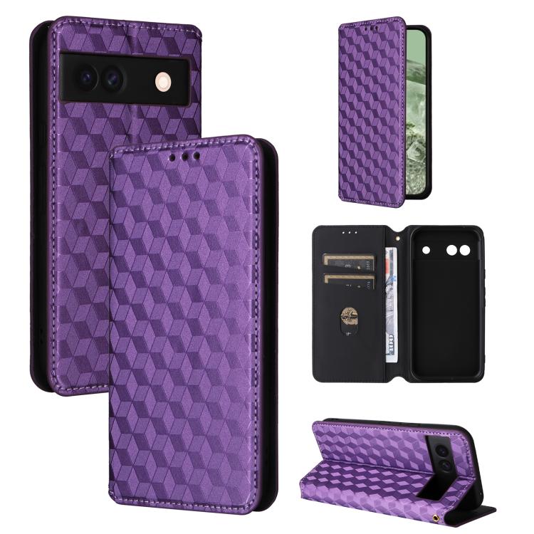 Cubic Grid Texture Flip Leather Phone Case, For Google Pixel 10a, For Google Pixel 10 Pro XL, For Google Pixel 10 / Pixel 10 Pro, For Google Pixel 9a, For Google Pixel 9 Pro XL, For Google Pixel 9 / Pixel 9 Pro, For Google Pixel 8a, For Google Pixel 8 ...