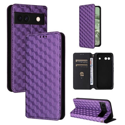 Cubic Grid Texture Flip Leather Phone Case, For Google Pixel 10a, For Google Pixel 10 Pro XL, For Google Pixel 10 / Pixel 10 Pro, For Google Pixel 9a, For Google Pixel 9 Pro XL, For Google Pixel 9 / Pixel 9 Pro, For Google Pixel 8a, For Google Pixel 8 ...