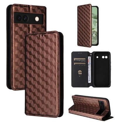 Cubic Grid Texture Flip Leather Phone Case, For Google Pixel 10a, For Google Pixel 10 Pro XL, For Google Pixel 10 / Pixel 10 Pro, For Google Pixel 9a, For Google Pixel 9 Pro XL, For Google Pixel 9 / Pixel 9 Pro, For Google Pixel 8a, For Google Pixel 8 ...