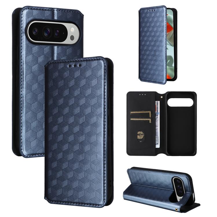Cubic Grid Texture Flip Leather Phone Case, For Google Pixel 10a, For Google Pixel 10 Pro XL, For Google Pixel 10 / Pixel 10 Pro, For Google Pixel 9a, For Google Pixel 9 Pro XL, For Google Pixel 9 / Pixel 9 Pro, For Google Pixel 8a, For Google Pixel 8 ...