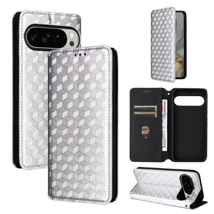 Cubic Grid Texture Flip Leather Phone Case, For Google Pixel 10a, For Google Pixel 10 Pro XL, For Google Pixel 10 / Pixel 10 Pro, For Google Pixel 9a, For Google Pixel 9 Pro XL, For Google Pixel 9 / Pixel 9 Pro, For Google Pixel 8a, For Google Pixel 8 ...