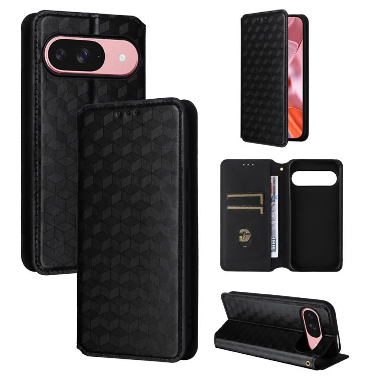 Cubic Grid Texture Flip Leather Phone Case, For Google Pixel 10a, For Google Pixel 10 Pro XL, For Google Pixel 10 / Pixel 10 Pro, For Google Pixel 9a, For Google Pixel 9 Pro XL, For Google Pixel 9 / Pixel 9 Pro, For Google Pixel 8a, For Google Pixel 8 ...