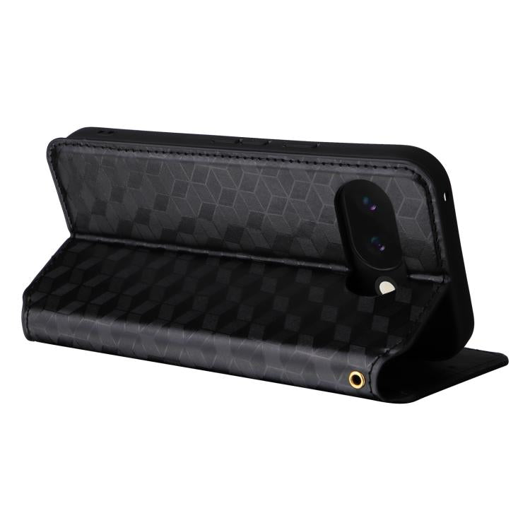 Cubic Grid Texture Flip Leather Phone Case, For Google Pixel 10a, For Google Pixel 10 Pro XL, For Google Pixel 10 / Pixel 10 Pro, For Google Pixel 9a, For Google Pixel 9 Pro XL, For Google Pixel 9 / Pixel 9 Pro, For Google Pixel 8a, For Google Pixel 8 ...