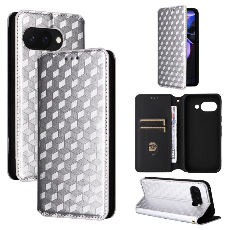 Cubic Grid Texture Flip Leather Phone Case, For Google Pixel 10a, For Google Pixel 10 Pro XL, For Google Pixel 10 / Pixel 10 Pro, For Google Pixel 9a, For Google Pixel 9 Pro XL, For Google Pixel 9 / Pixel 9 Pro, For Google Pixel 8a, For Google Pixel 8 ...