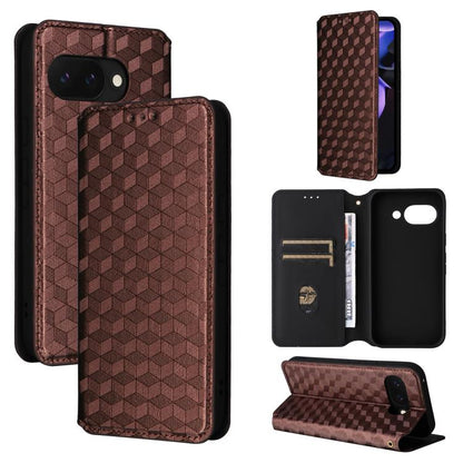 Cubic Grid Texture Flip Leather Phone Case, For Google Pixel 10a, For Google Pixel 10 Pro XL, For Google Pixel 10 / Pixel 10 Pro, For Google Pixel 9a, For Google Pixel 9 Pro XL, For Google Pixel 9 / Pixel 9 Pro, For Google Pixel 8a, For Google Pixel 8 ...