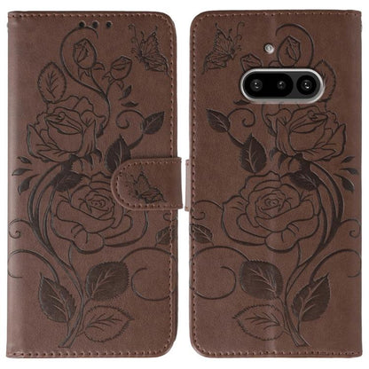 Rose Butterfly Embossed Leather Phone Case, For Nothing CMF Phone 2 Pro, For Nothing Phone 3a, For Nothing Phone 3a Pro, For Nothing CMF Phone 1