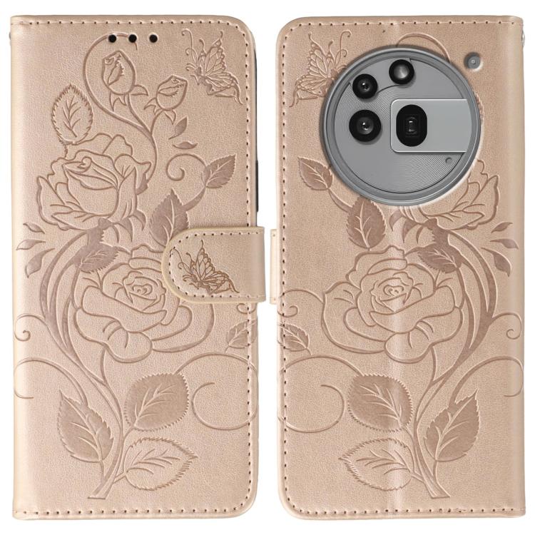 Rose Butterfly Embossed Leather Phone Case, For Nothing CMF Phone 2 Pro, For Nothing Phone 3a, For Nothing Phone 3a Pro, For Nothing CMF Phone 1