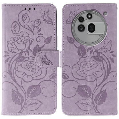 Rose Butterfly Embossed Leather Phone Case, For Nothing CMF Phone 2 Pro, For Nothing Phone 3a, For Nothing Phone 3a Pro, For Nothing CMF Phone 1