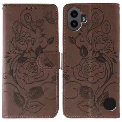 Rose Butterfly Embossed Leather Phone Case, For Nothing CMF Phone 2 Pro, For Nothing Phone 3a, For Nothing Phone 3a Pro, For Nothing CMF Phone 1