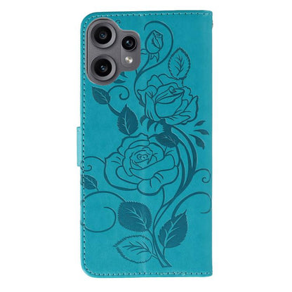 Rose Butterfly Embossed Leather Phone Case, For Nothing CMF Phone 2 Pro, For Nothing Phone 3a, For Nothing Phone 3a Pro, For Nothing CMF Phone 1